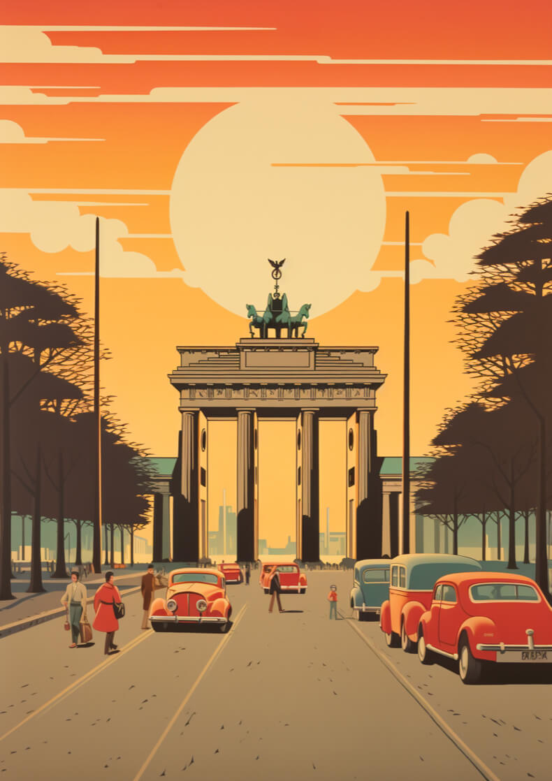 Das Brandenburger Tor im Stil von Carl Grossberg